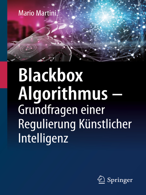 Cover image for Blackbox Algorithmus – Grundfragen einer Regulierung Künstlicher Intelligenz